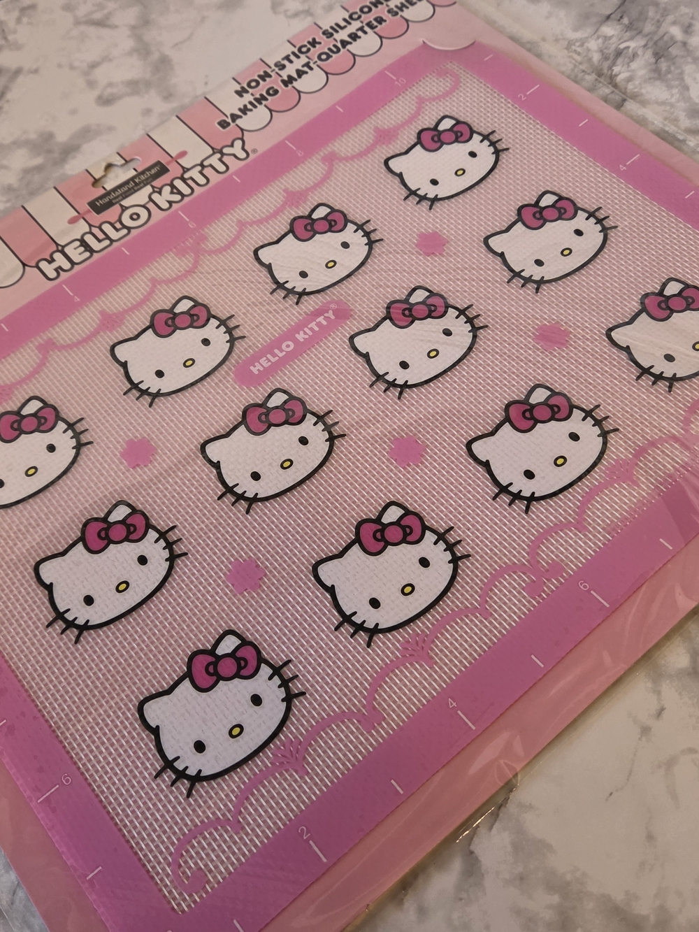 Hello Kitty Pink Silicone Baking Mat with Hello Kitty Character Pattern - Picture 4 of 4